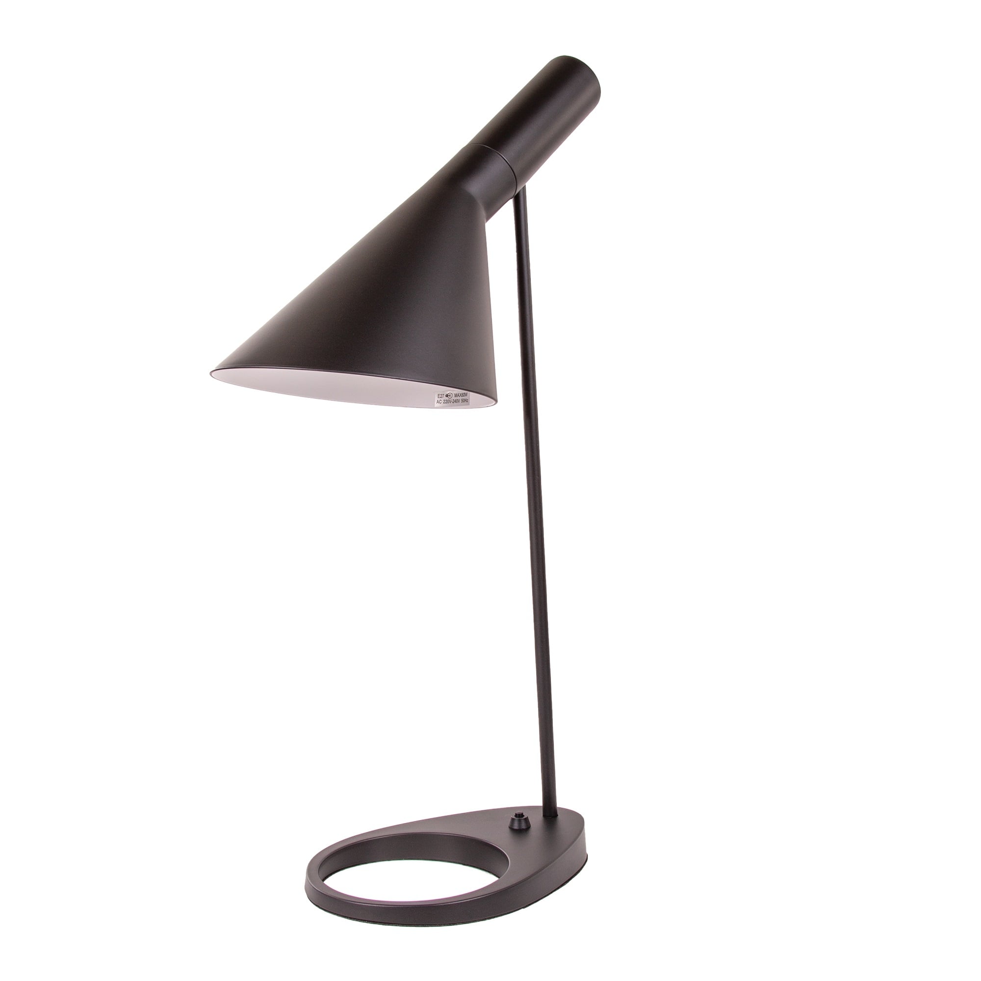 Arne Jacobsen style, Lampe de table DD D AJ Lampe noir