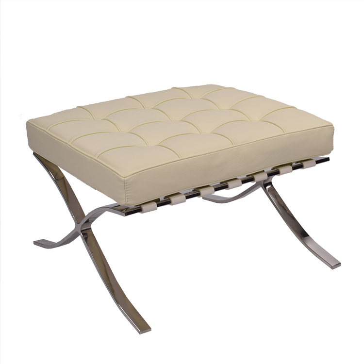Ludwig Mies vd Rohe style, Ottomane Barcelona Pavillion Creme