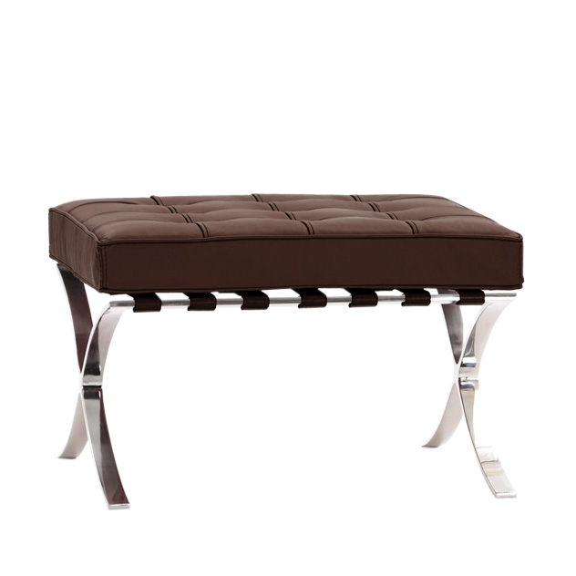 Ludwig Mies vd Rohe style, Ottomane Barcelona Pavillion brun