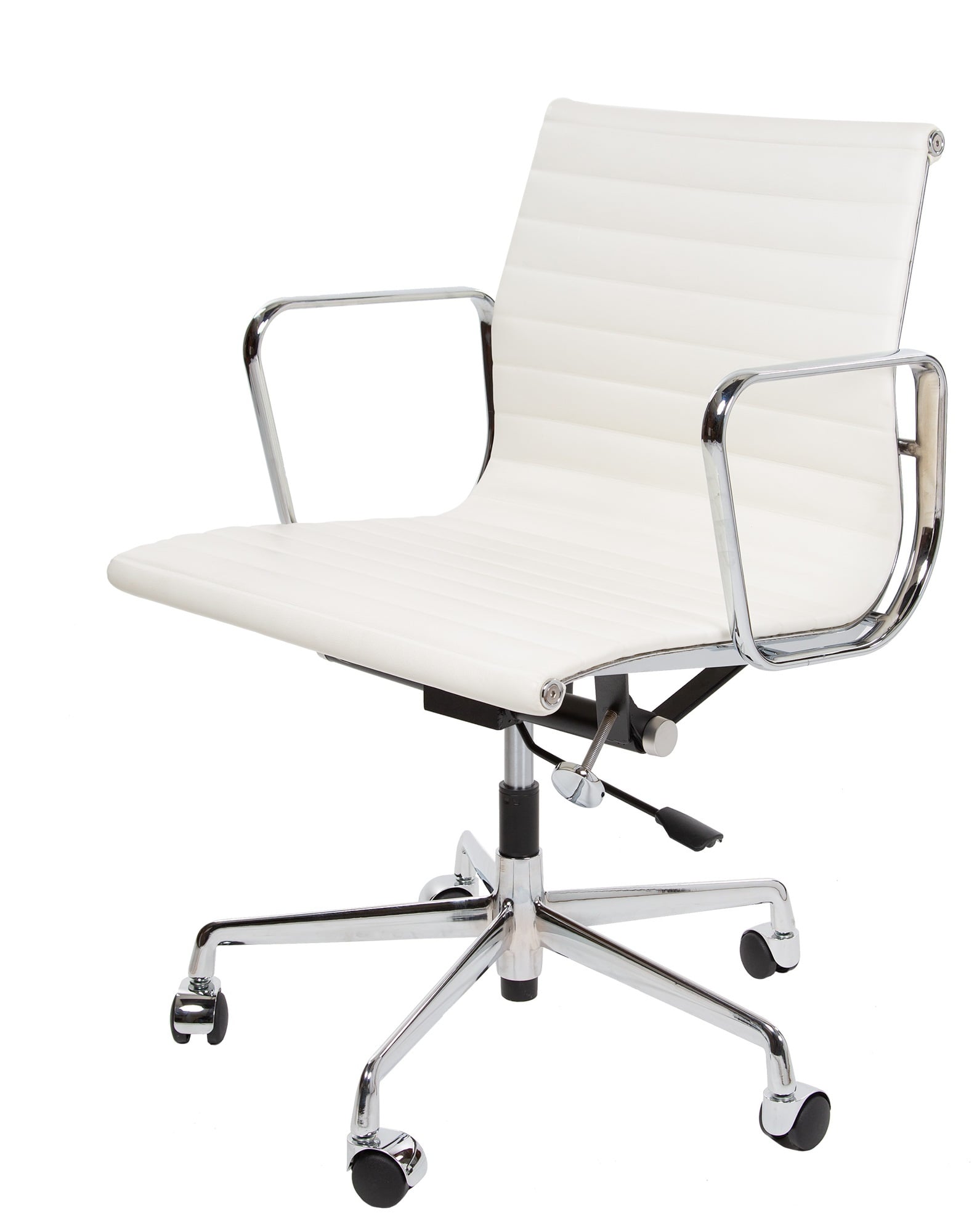 Charles Eames style, Chaise de bureau EA117 cuir Creme