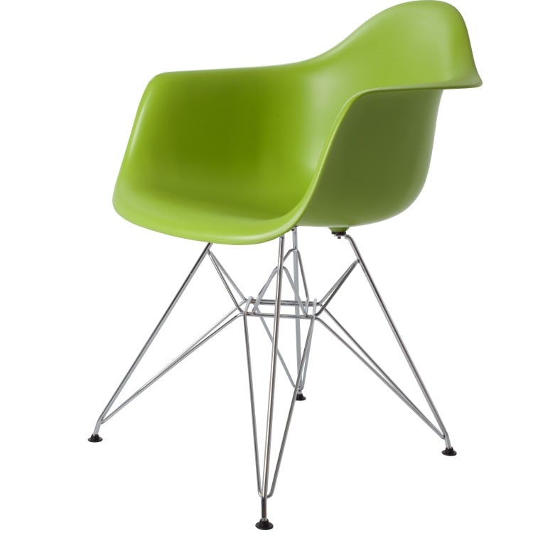 Charles Eames style, Chaise de salle à manger DAR PP vert