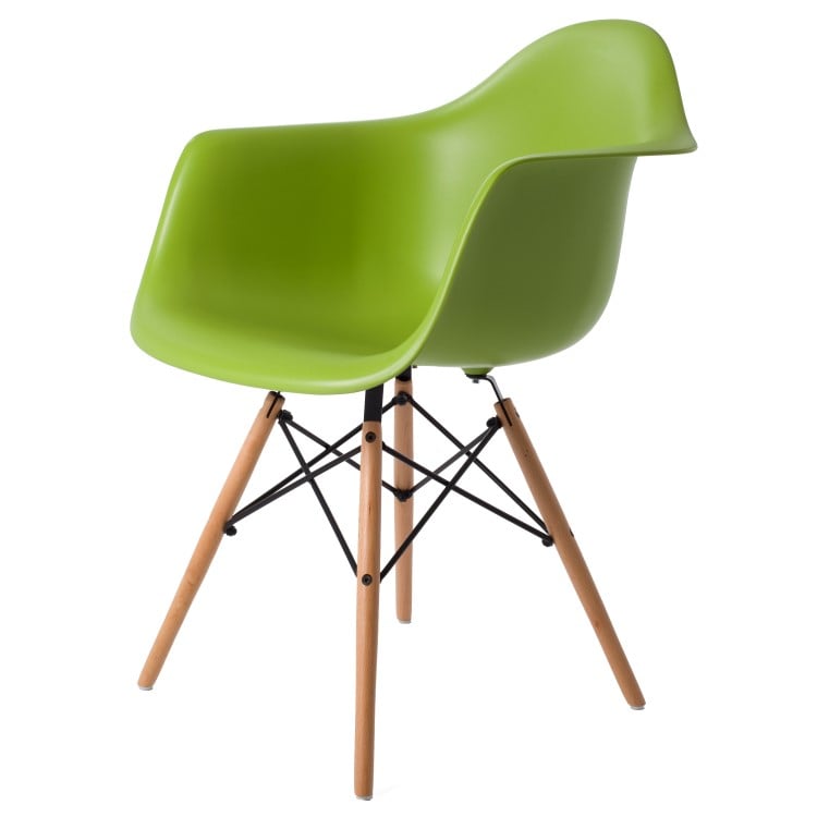 Charles Eames style, Chaise de salle à manger DAW PP vert