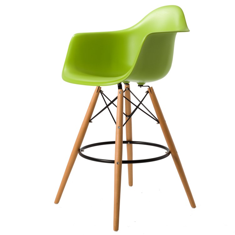 Charles Eames style, Tabouret de bar DAW tabouret PP vert