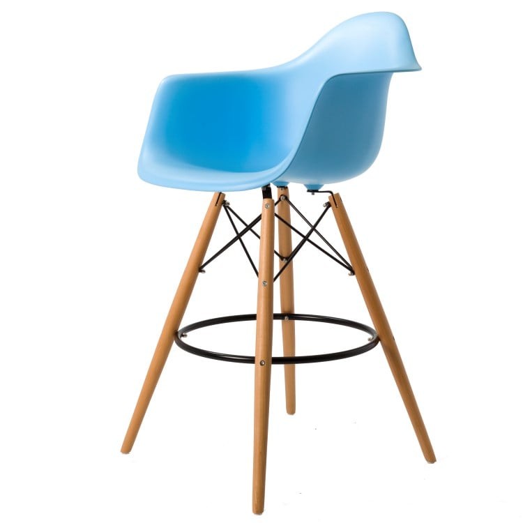 Charles Eames style, Tabouret de bar DAW tabouret PP bleu clair