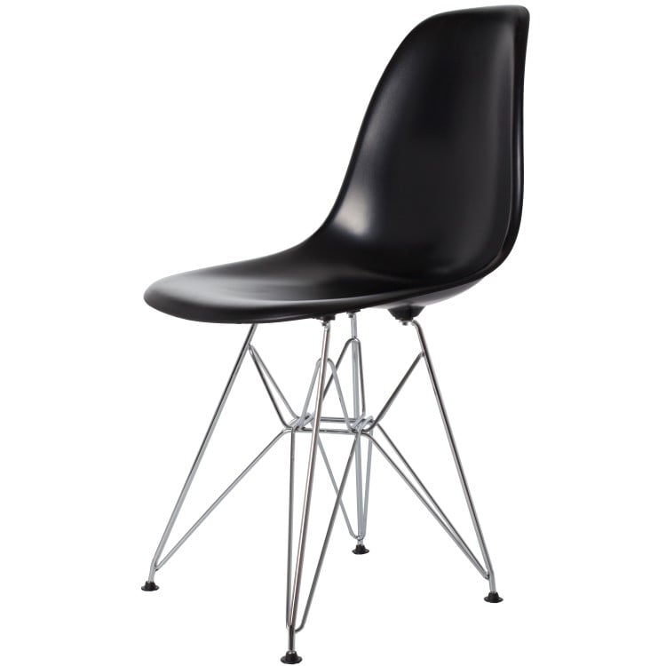 Charles Eames style, Chaise de salle à manger DSR ABS noir