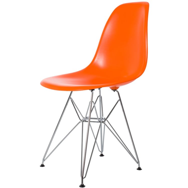 Charles Eames style, Chaise de salle à manger DSR ABS orange