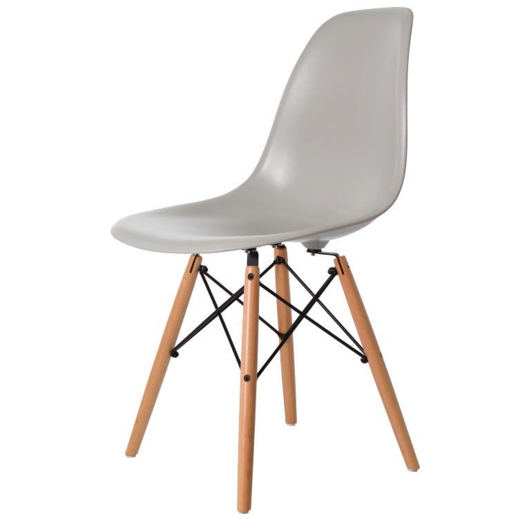 Charles Eames style, Chaise de salle à manger DSW ABS gris clair