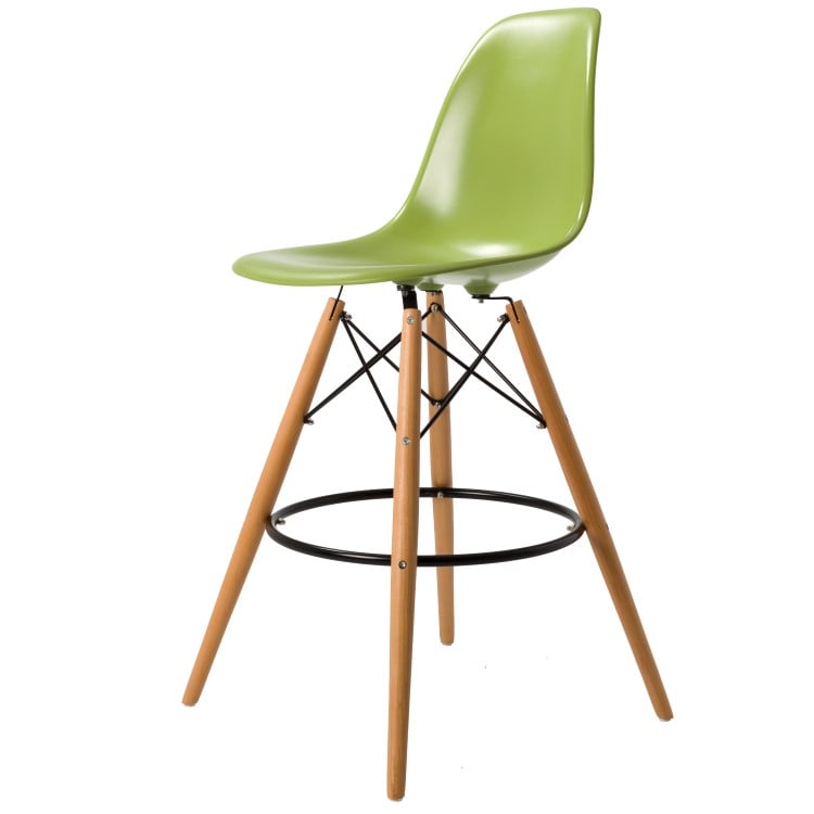 Charles Eames style, Tabouret de bar DSW tabouret ABS vert