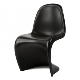 Verner Panton style, Chaise pour enfants Chaise Panton brillant noir