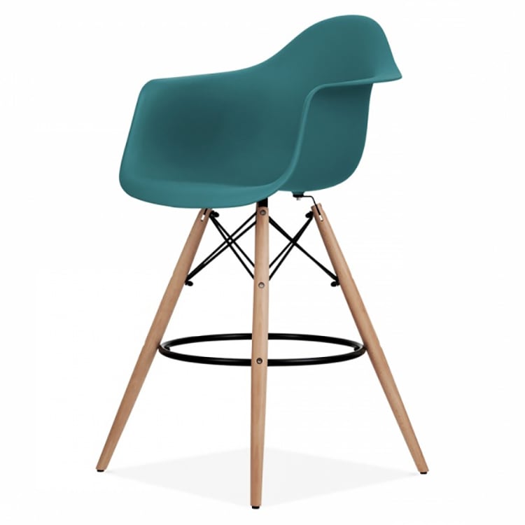 Charles Eames style, Tabouret de bar DAW tabouret PP bleu océan