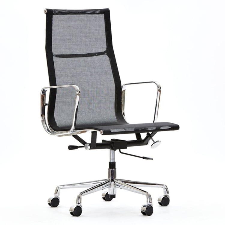 Charles Eames style, Chaise de bureau EA119 mesh netweave noir