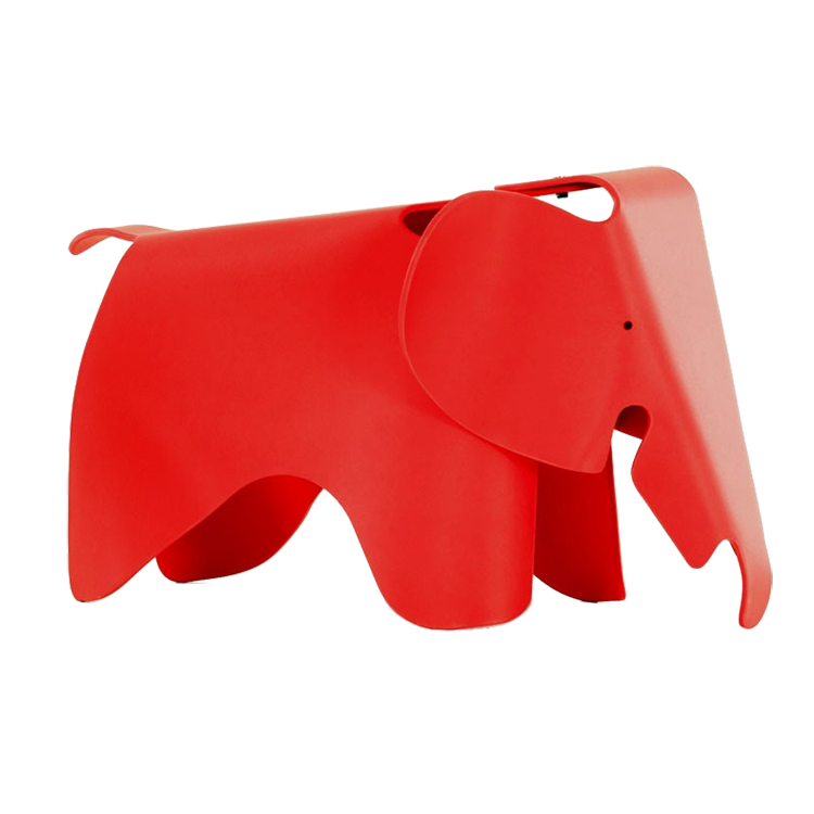 Charles Eames style, Chaise éléphant Elephant Enfants rouge