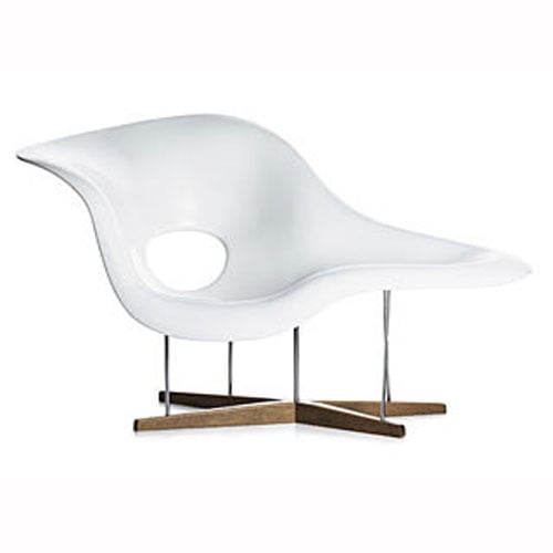 Charles Eames style, Fauteuil Chaise La Chaise blanc