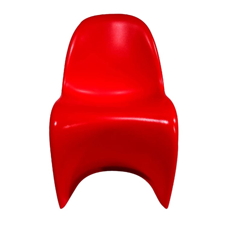 Verner Panton style, Chaise pour enfants Chaise Panton brillant rouge