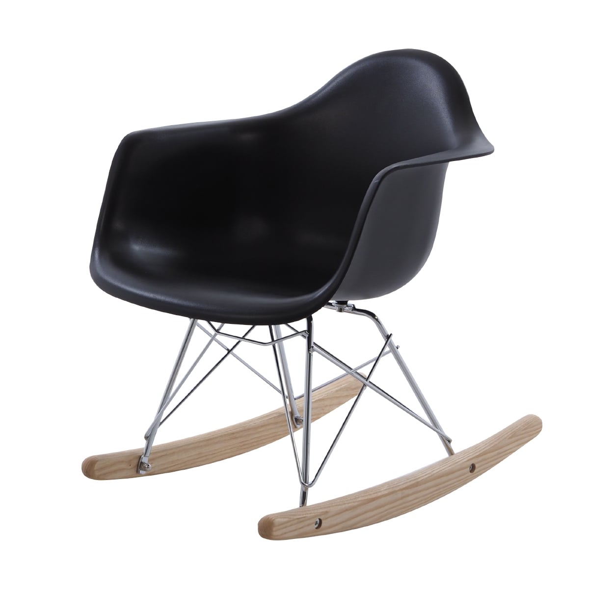 Charles Eames style, Fauteuil à bascule RAR Enfants noir