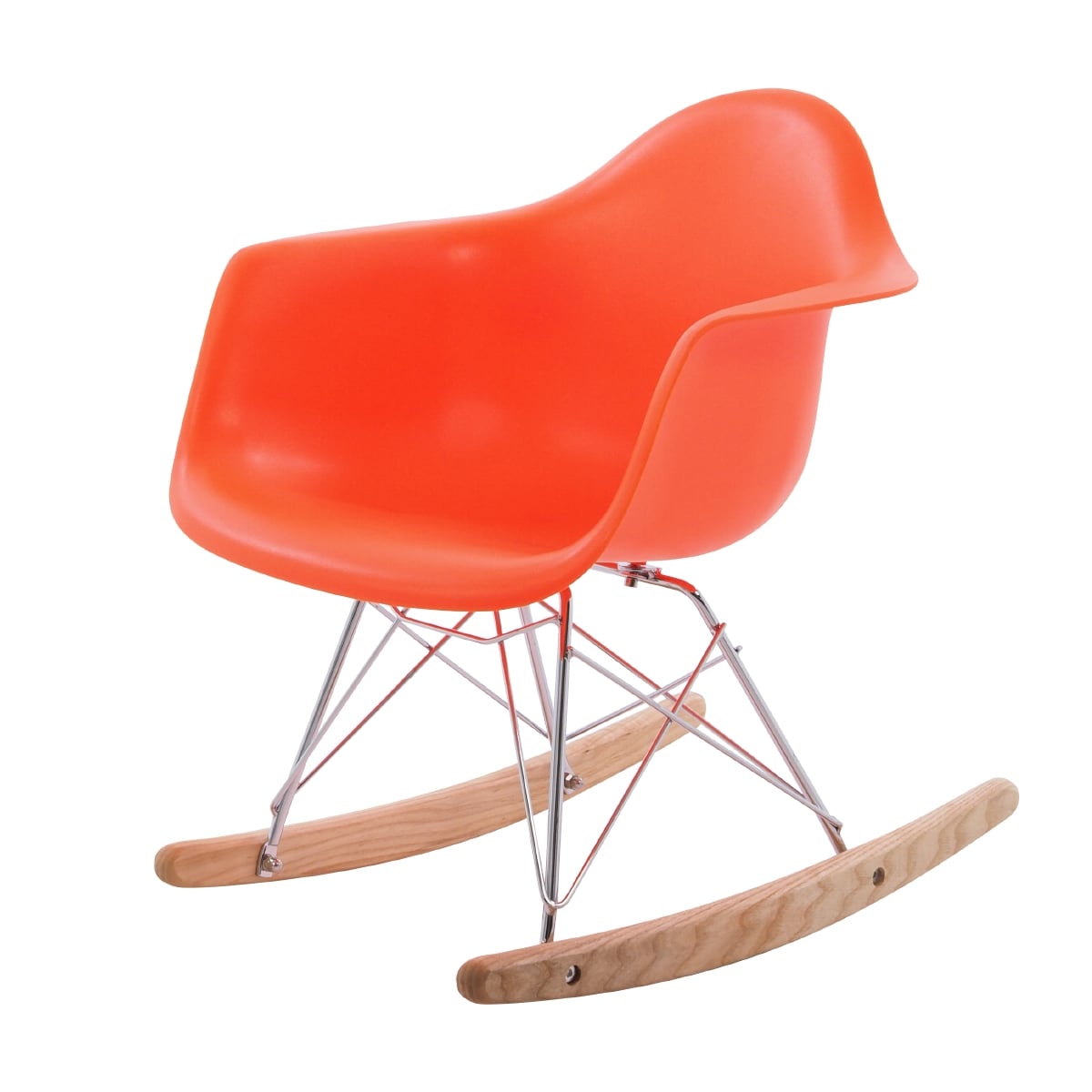 Charles Eames style, Fauteuil à bascule RAR Enfants orange