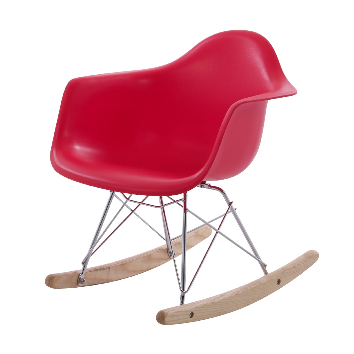 Charles Eames style, Fauteuil à bascule RAR Enfants rouge