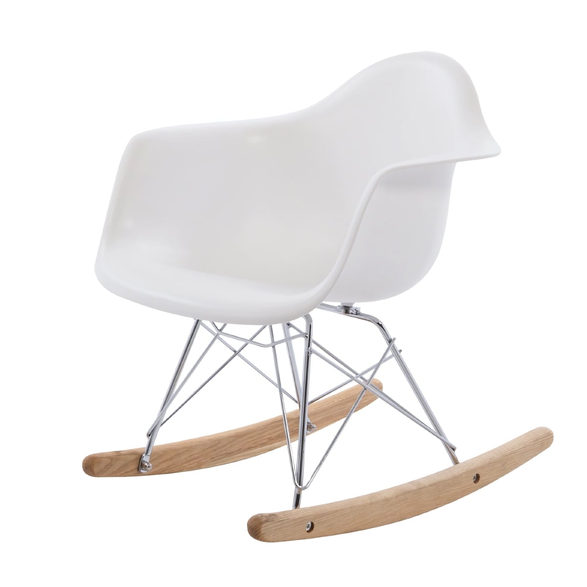 Charles Eames style, Fauteuil à bascule RAR Enfants blanc