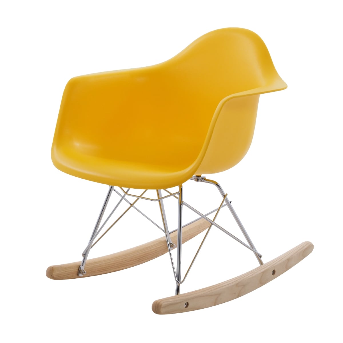 Charles Eames style, Fauteuil à bascule RAR Enfants jaune