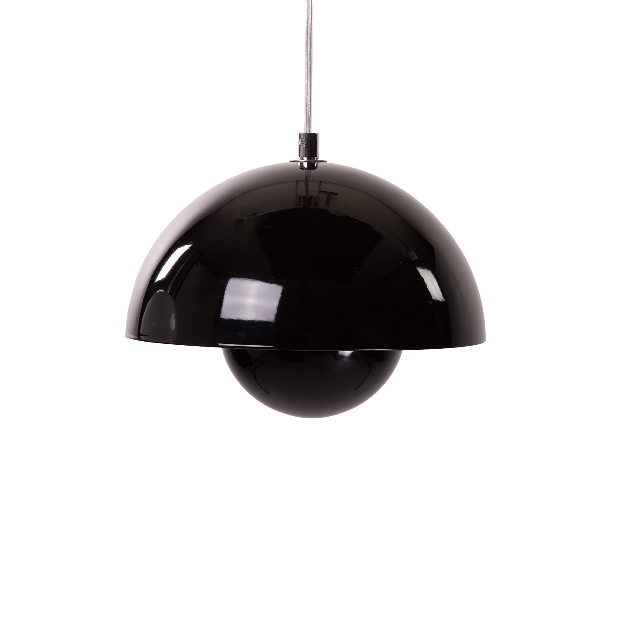 Verner Panton style, Pendentif Pot de fleur VP1 noir