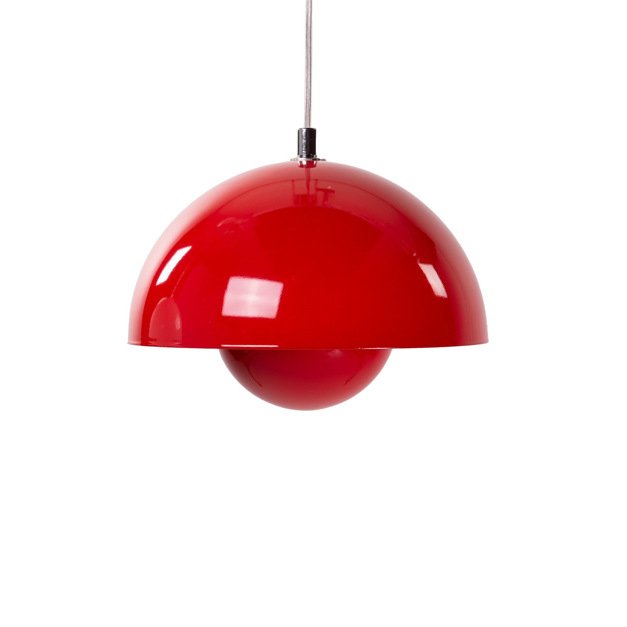 Verner Panton style, Pendentif Pot de fleur VP1 rouge