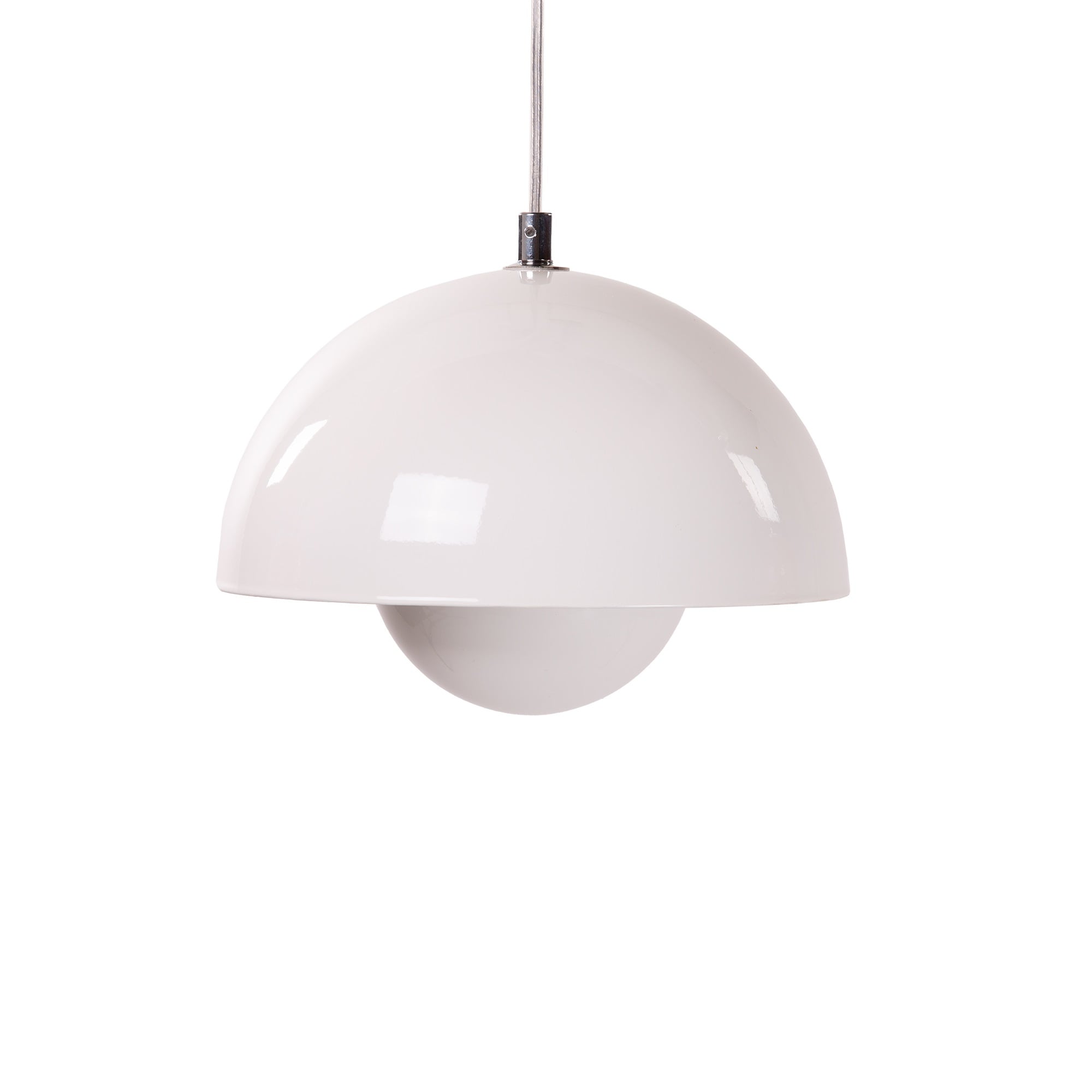 Verner Panton style, Pendentif Pot de fleur VP1 blanc