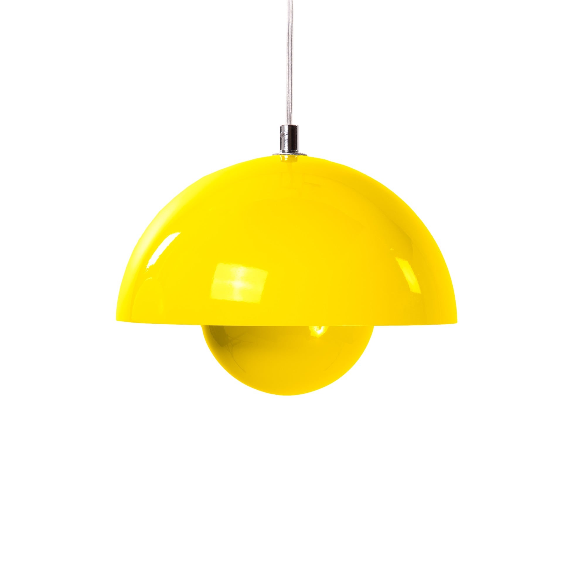 Verner Panton style, Pendentif Pot de fleur VP1 jaune
