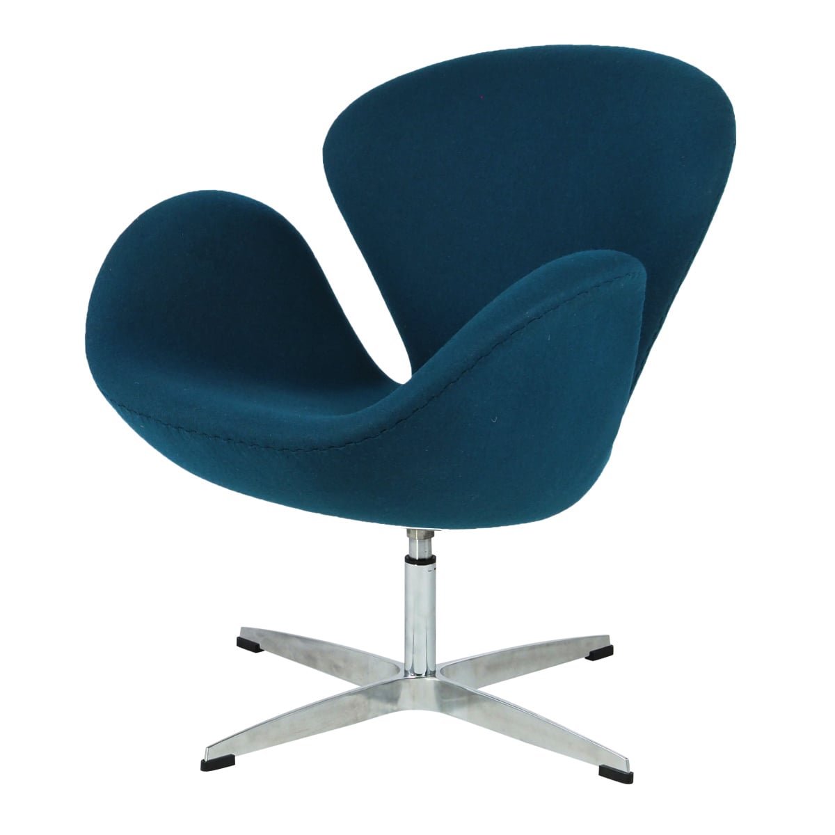 Arne Jacobsen style, Fauteuil Cygne Cachemire bleu foncé