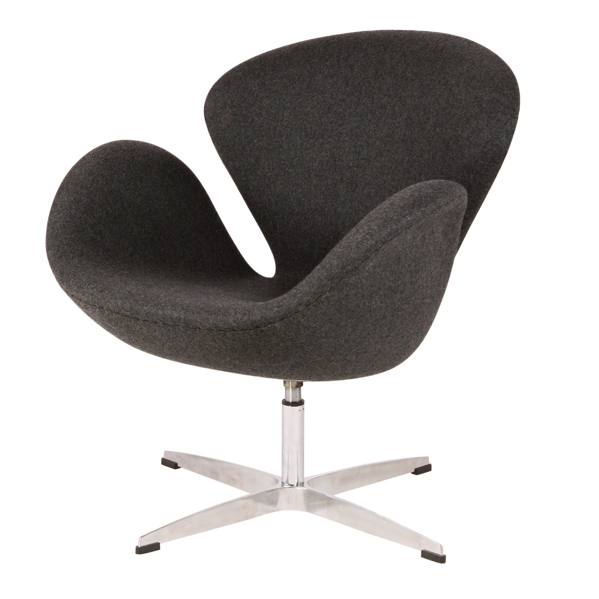 Arne Jacobsen style, Fauteuil Cygne gris cachemire