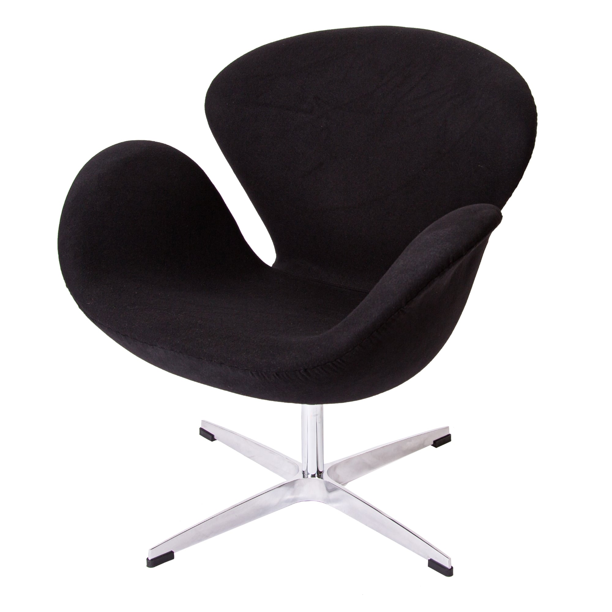 Arne Jacobsen style, Fauteuil Cygne cachemire noir
