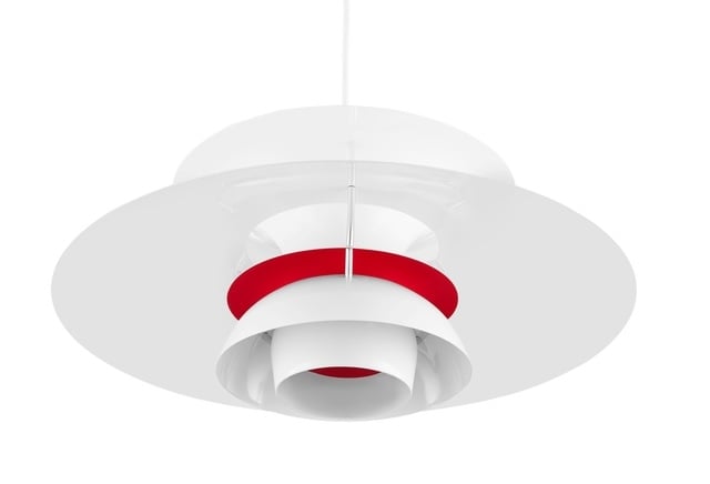Poul Henningsen style, Pendentif DPH50 pendentif blanc