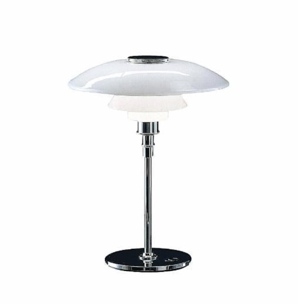 Poul Henningsen style, Lampe de table DPH 3/2 grande blanc