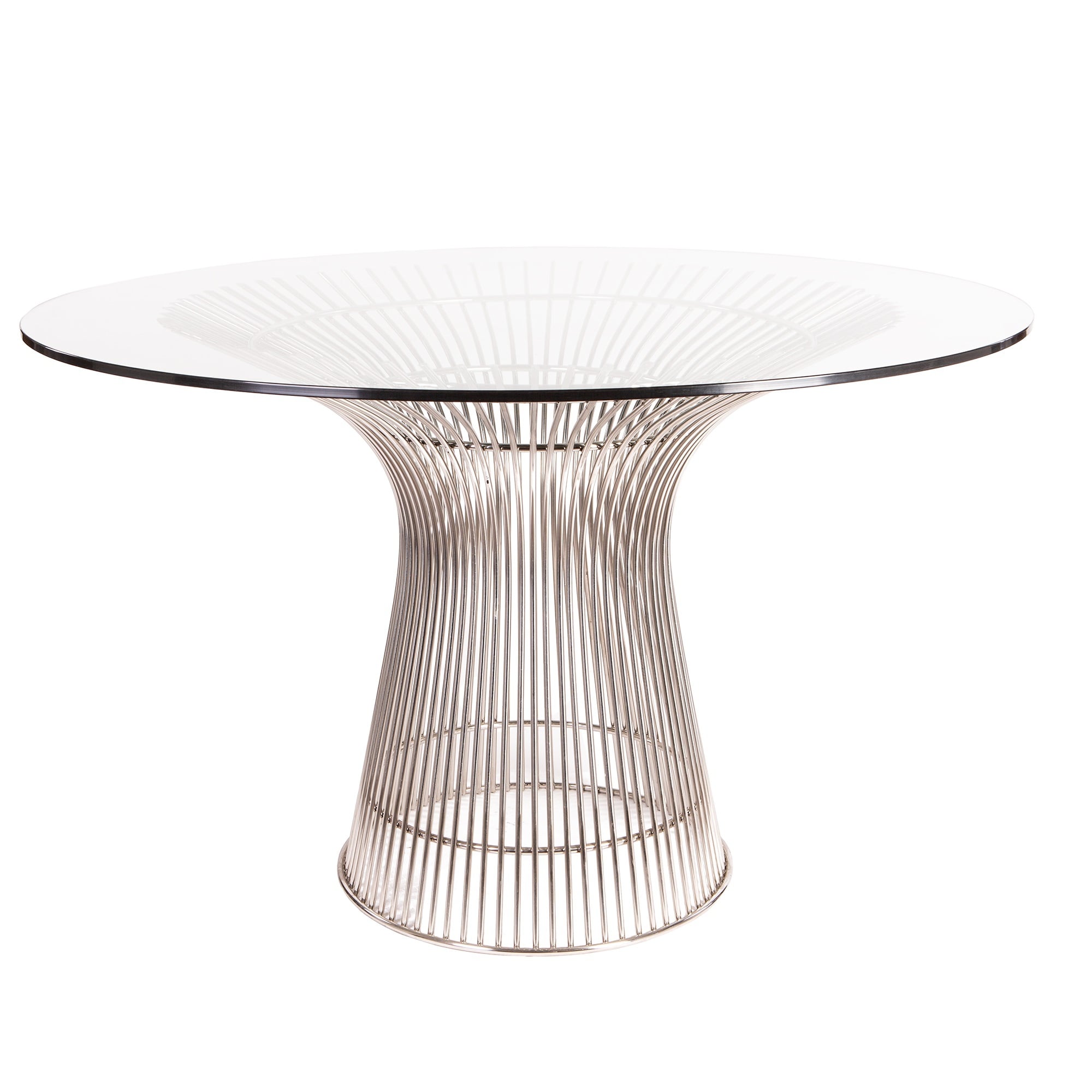 Warren Platner style, Table à manger Wire table diameter 120cm chrome