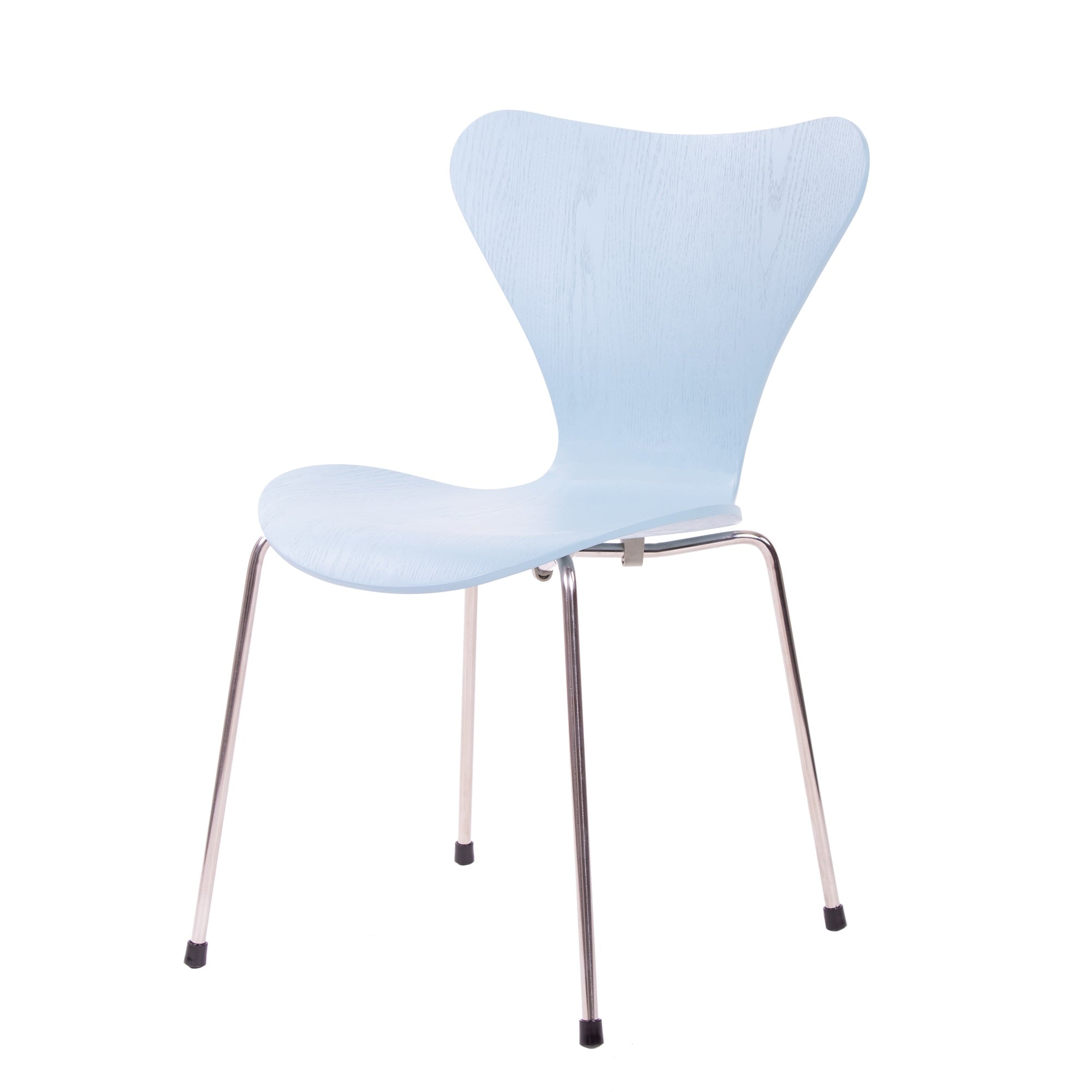 Arne Jacobsen style, Chaise de salle à manger série papillon bleu clair
