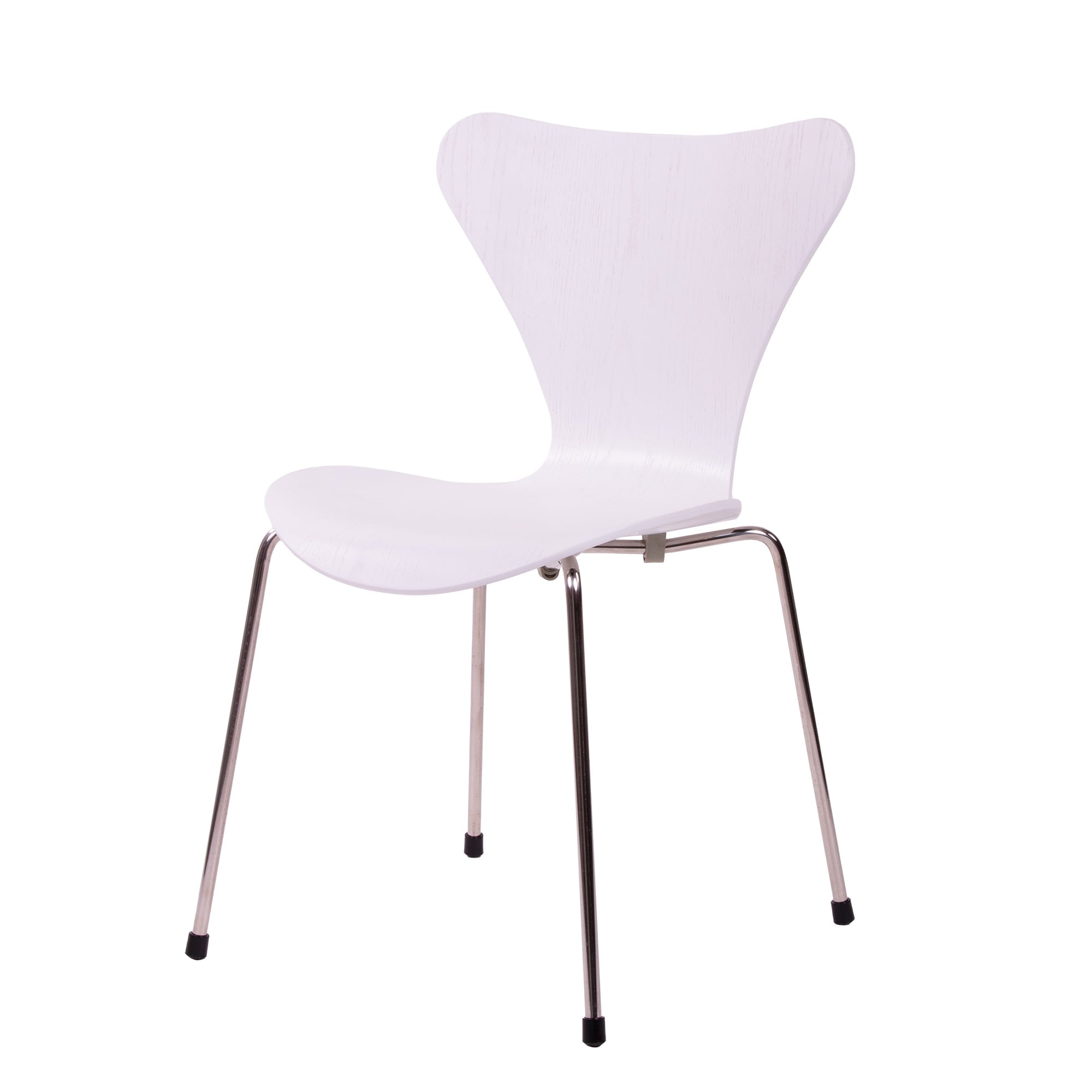 Arne Jacobsen style, Chaise de salle à manger série papillon blanc