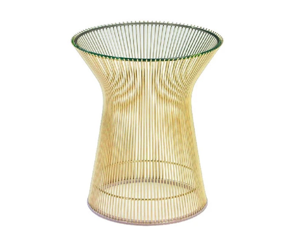 Warren Platner style, Table d'appoint Wire table Or