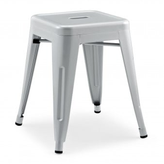 Xavier Pauchard style, Tabouret Tabouret de style Tolix 48cm gris mat
