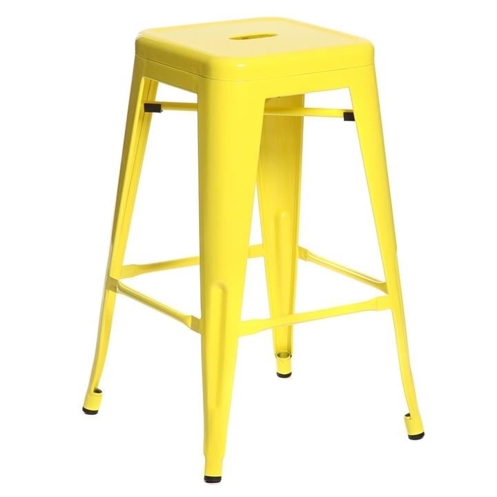 Xavier Pauchard style, Tabouret de bar Tabouret de style Tolix 66cm jaune brillant