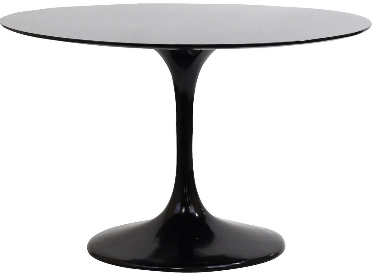 Eero Saarinen style, Table à manger Table tulipe 120cm noir mat)