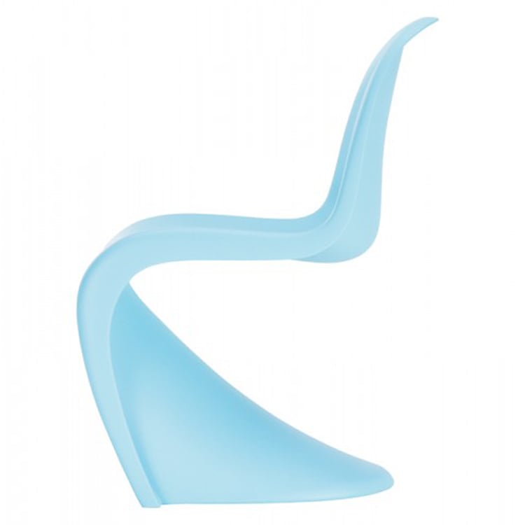 Verner Panton style, Chaise pour enfants Chaise Panton brillant bleu clair