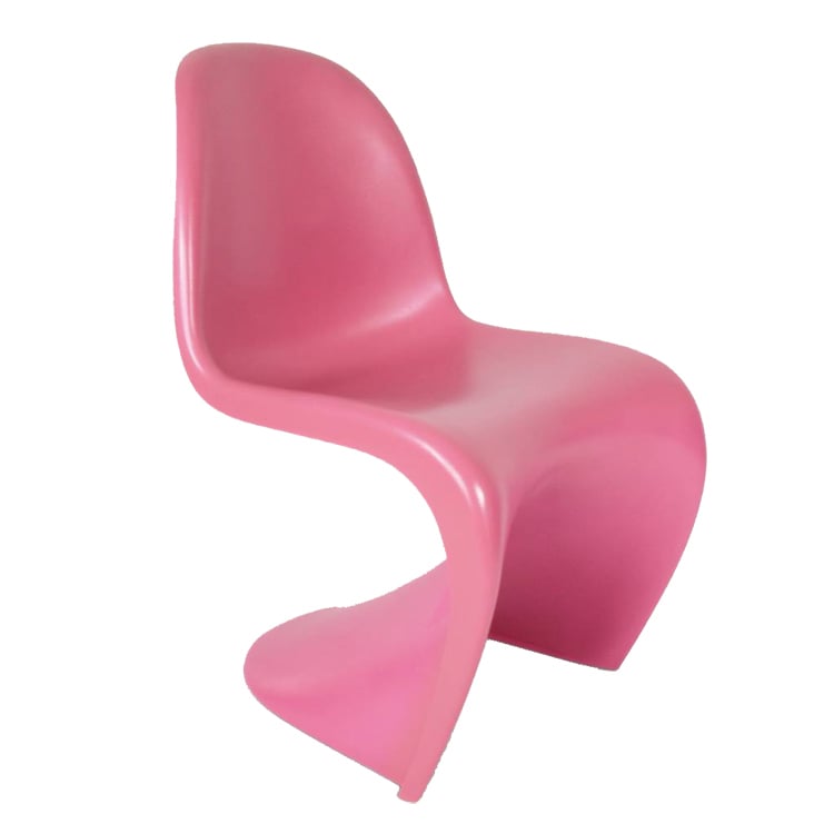 Verner Panton style, Chaise de salle à manger Chaise Panton brillant rose