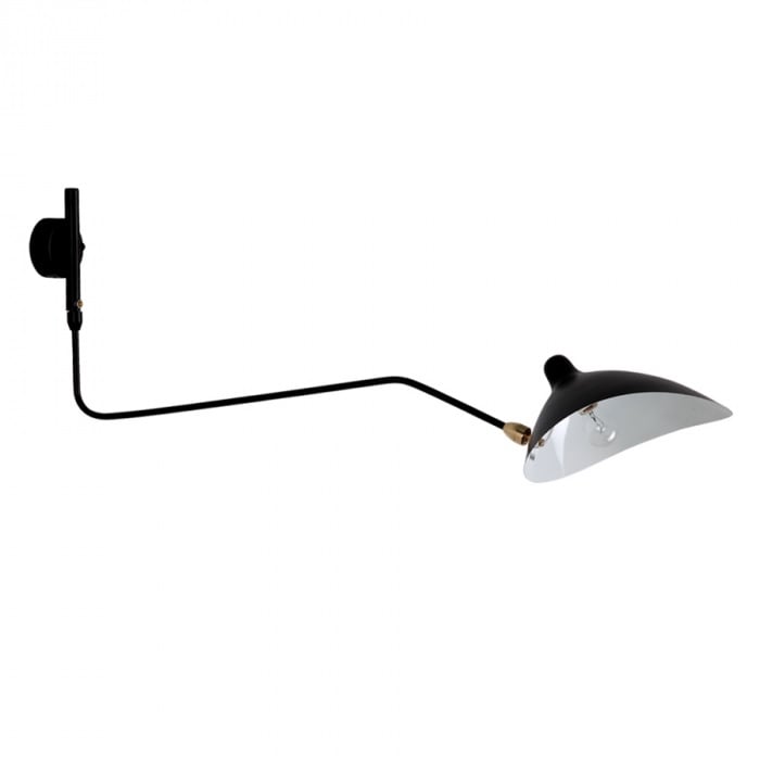 Serge Mouille style, Lampe murale Contemporary noir