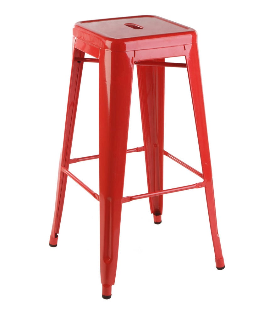 Xavier Pauchard style, Tabouret de bar Tabouret de style Tolix 77cm rouge brillant