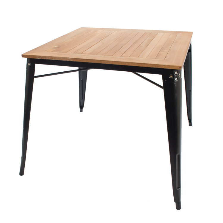 Xavier Pauchard style, Table à manger Table d'extérieur de style Tolix table de salle à manger noir