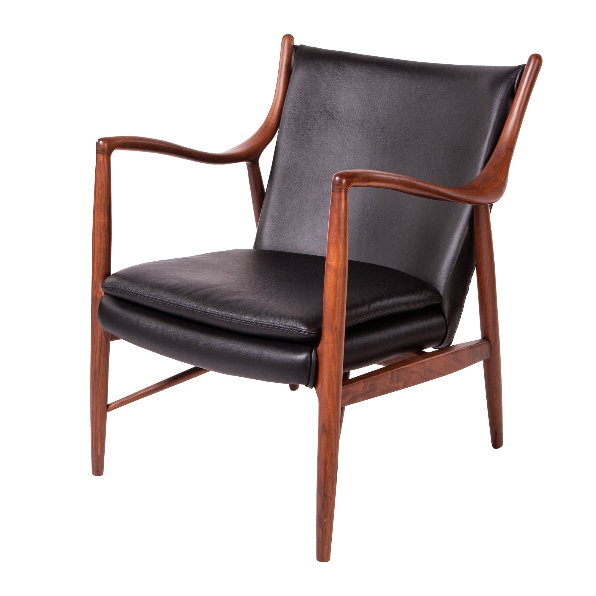Finn Juhl style, Fauteuil 45 chaise noir